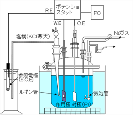 孔食電位測定装置の概略図